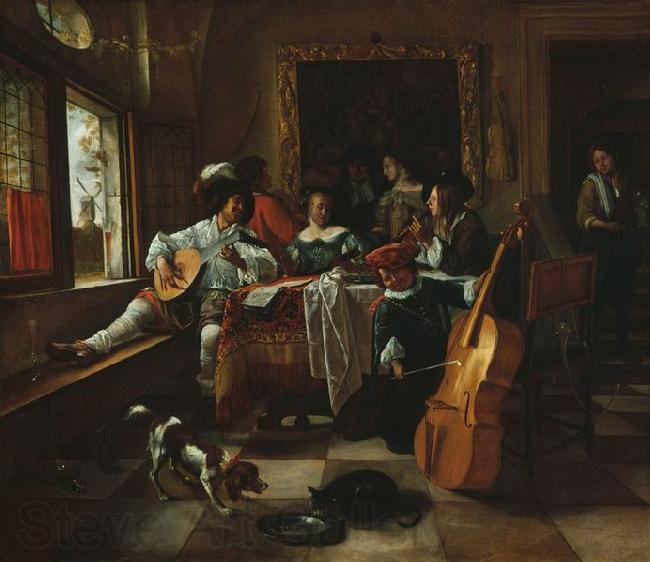 Jan Steen The Family Concert (1666) by Jan Steen France oil painting art